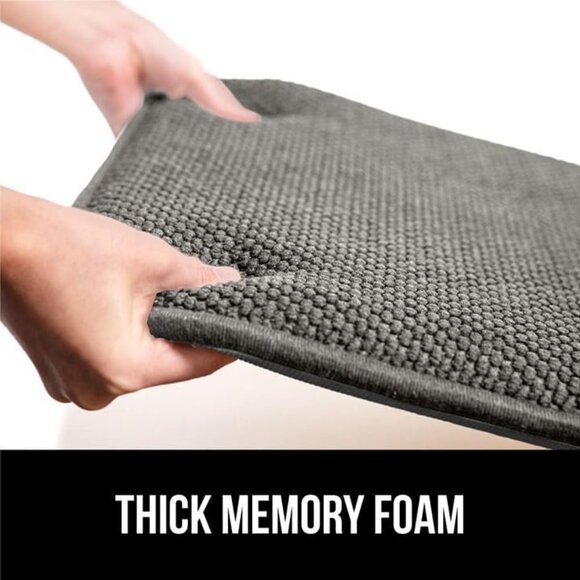 Gorilla Grip Memory Foam Chair Cushions Pads Microfiber Seat Set of 2 16x16 Gray - Picture 3 of 9